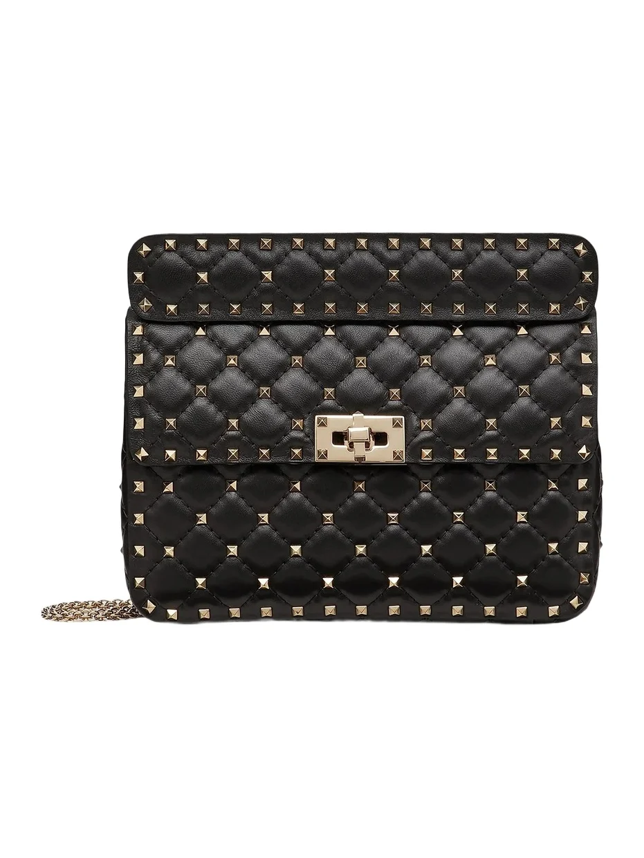 Women's Medium Nappa Rockstud Spike Shoulder Bag