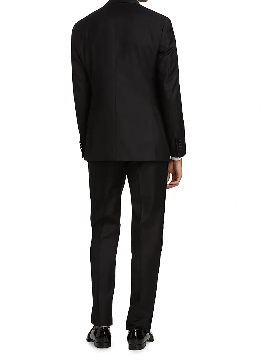 Emporio Armani Men's Peak Lapel Single-Button Suit | Thumbnail 5 Emporio Armani Men's Peak Lapel Single-Button Suit | Thumbnail 5