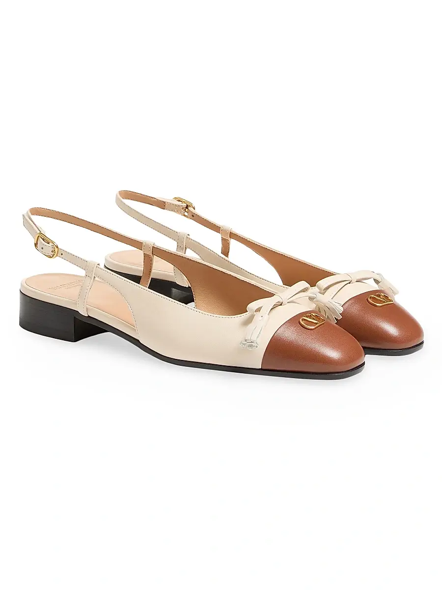 Valentino Women's Valet Du Roi Kid Slingback Ballerinas 25MM | Thumbnail 2