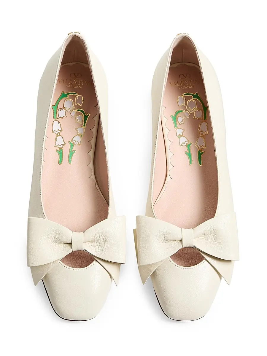 Valentino Women's Bowow Kidskin Ballerinas | Thumbnail 4 Valentino Women's Bowow Kidskin Ballerinas | Thumbnail 4