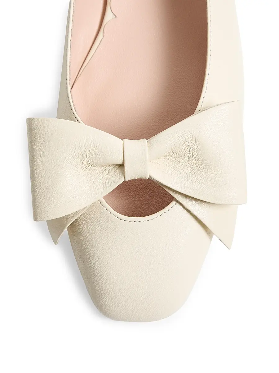 Valentino Women's Bowow Kidskin Ballerinas | Thumbnail 5 Valentino Women's Bowow Kidskin Ballerinas | Thumbnail 5