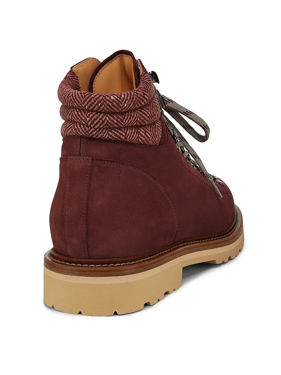 Brunello Cucinelli Men's Leather Hiking Boots | Thumbnail 3