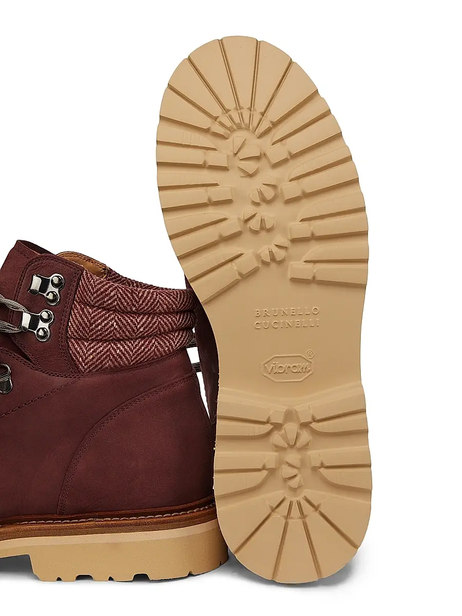 Brunello Cucinelli Men's Leather Hiking Boots | Thumbnail 6