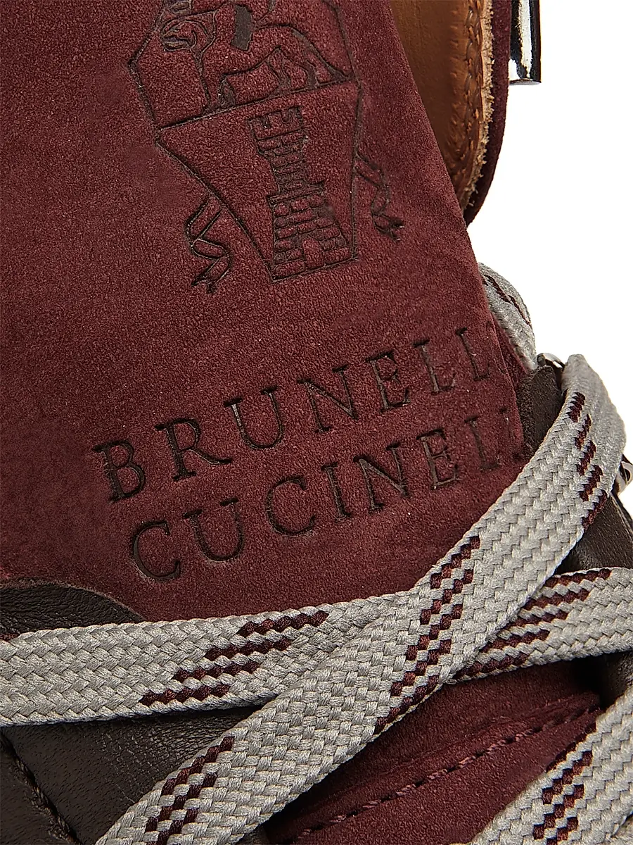 Brunello Cucinelli Men's Leather Hiking Boots | Thumbnail 7