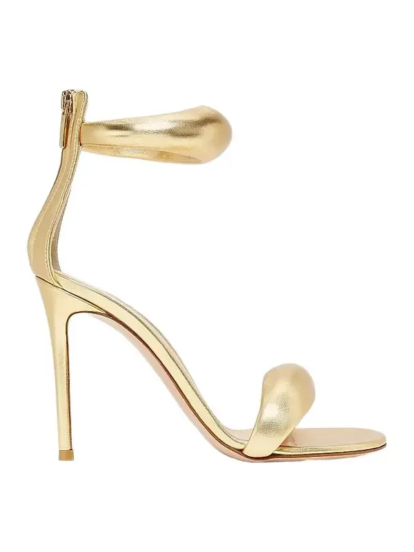 Women's Bijoux Ankle-Strap Metallic Leather Stiletto Sandals