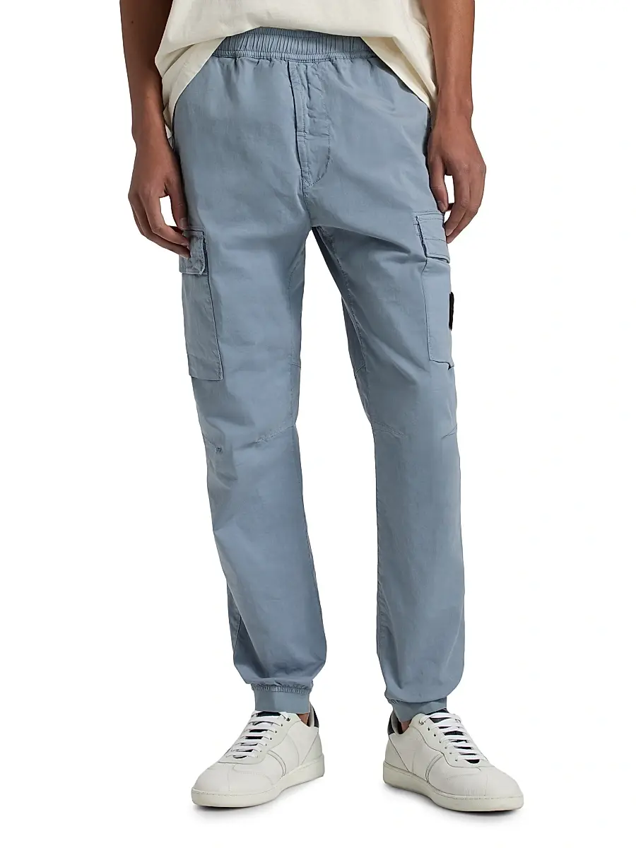 Stone Island Men's Stretch Cotton Cargo Pants | Thumbnail 3 Stone Island Men's Stretch Cotton Cargo Pants | Thumbnail 3