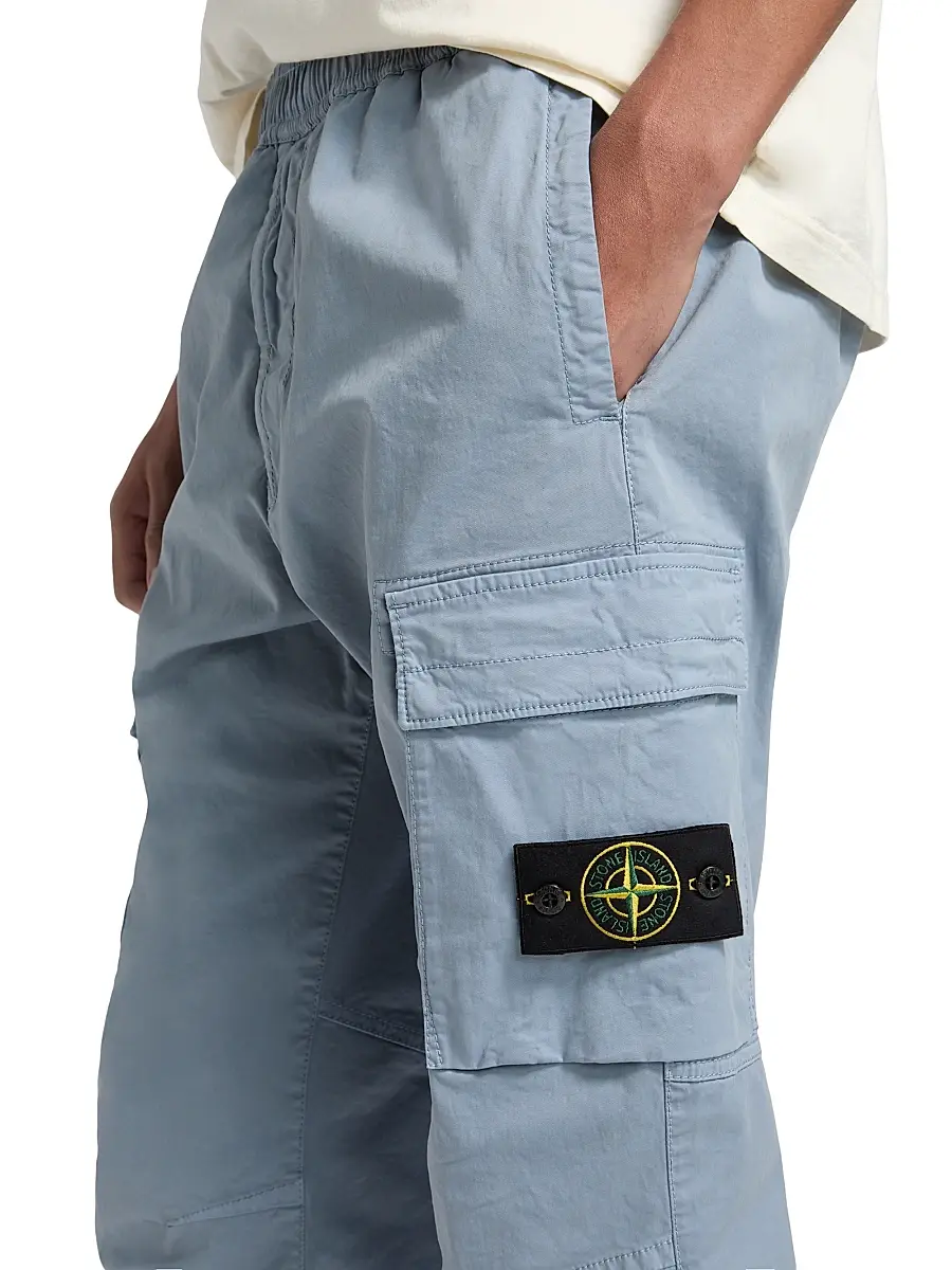 Stone Island Men's Stretch Cotton Cargo Pants | Thumbnail 6 Stone Island Men's Stretch Cotton Cargo Pants | Thumbnail 6
