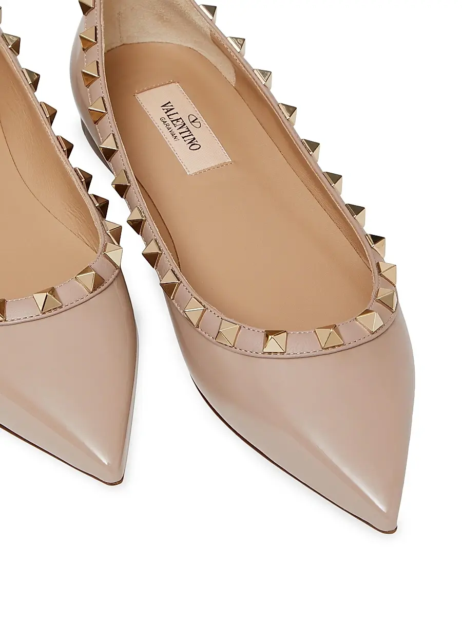 Valentino Women's Patent Rockstud Ballet Flats | Thumbnail 5