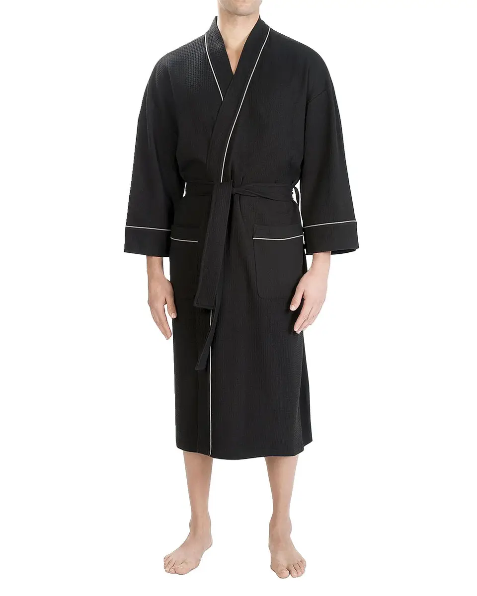Majestic International Men's Waffle Knit Kimono Robe | Thumbnail 3 Majestic International Men's Waffle Knit Kimono Robe | Thumbnail 3
