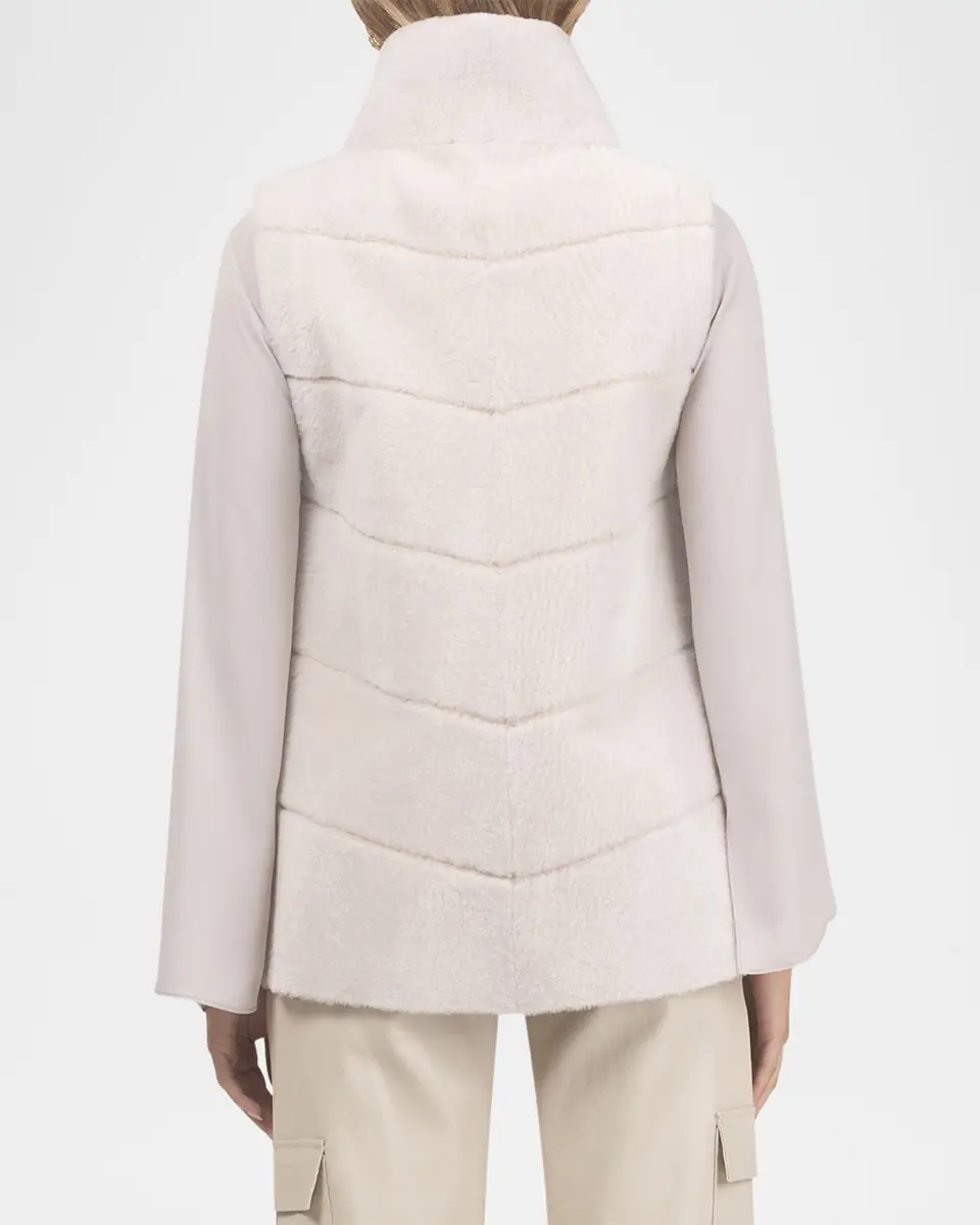 Gorski Reversible Textured Lamb Shearling Vest | Thumbnail 3 Gorski Reversible Textured Lamb Shearling Vest | Thumbnail 3