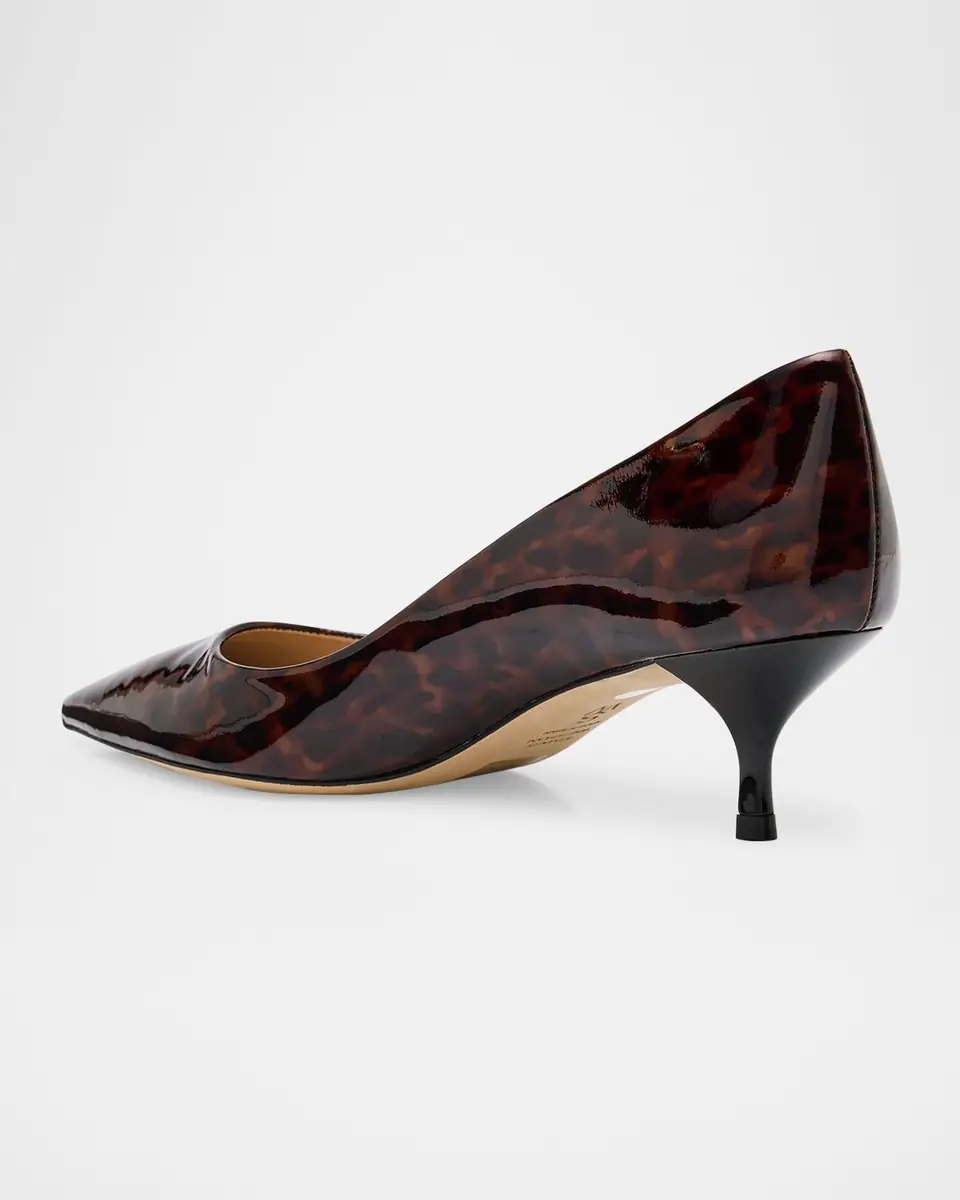 Stuart Weitzman Stuart Power Tortoise Leather Pumps | Thumbnail 4
