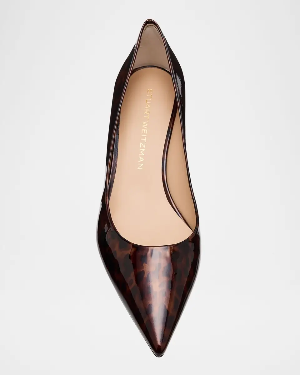 Stuart Weitzman Stuart Power Tortoise Leather Pumps | Thumbnail 5
