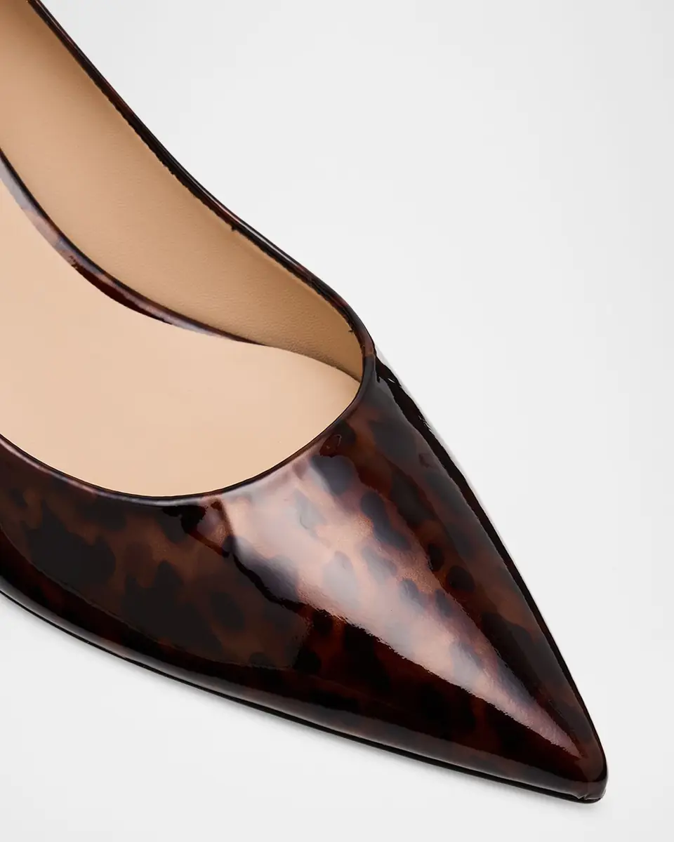 Stuart Weitzman Stuart Power Tortoise Leather Pumps | Thumbnail 6