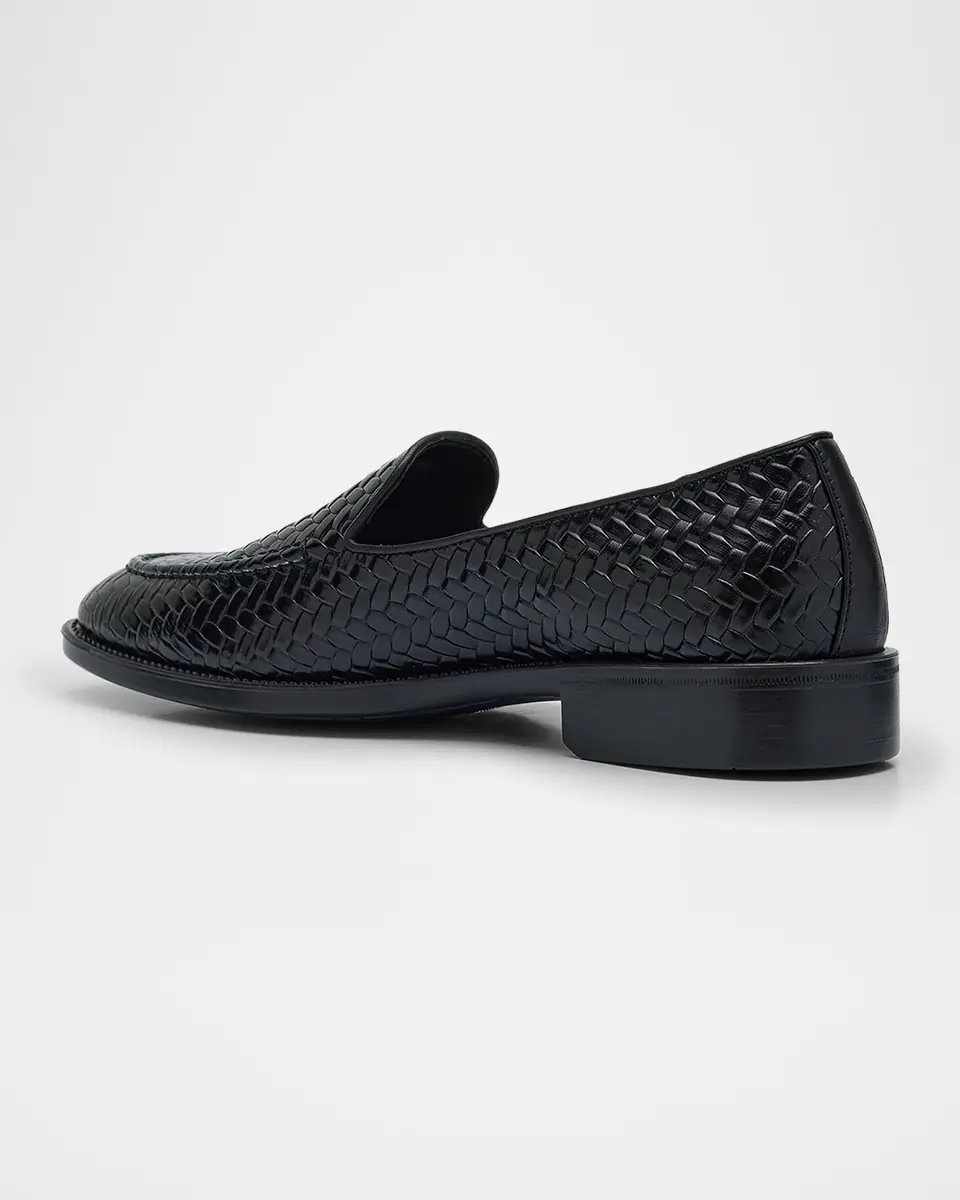 Giuseppe Zanotti Men's Sorrento 15 Woven Leather Loafers | Thumbnail 2