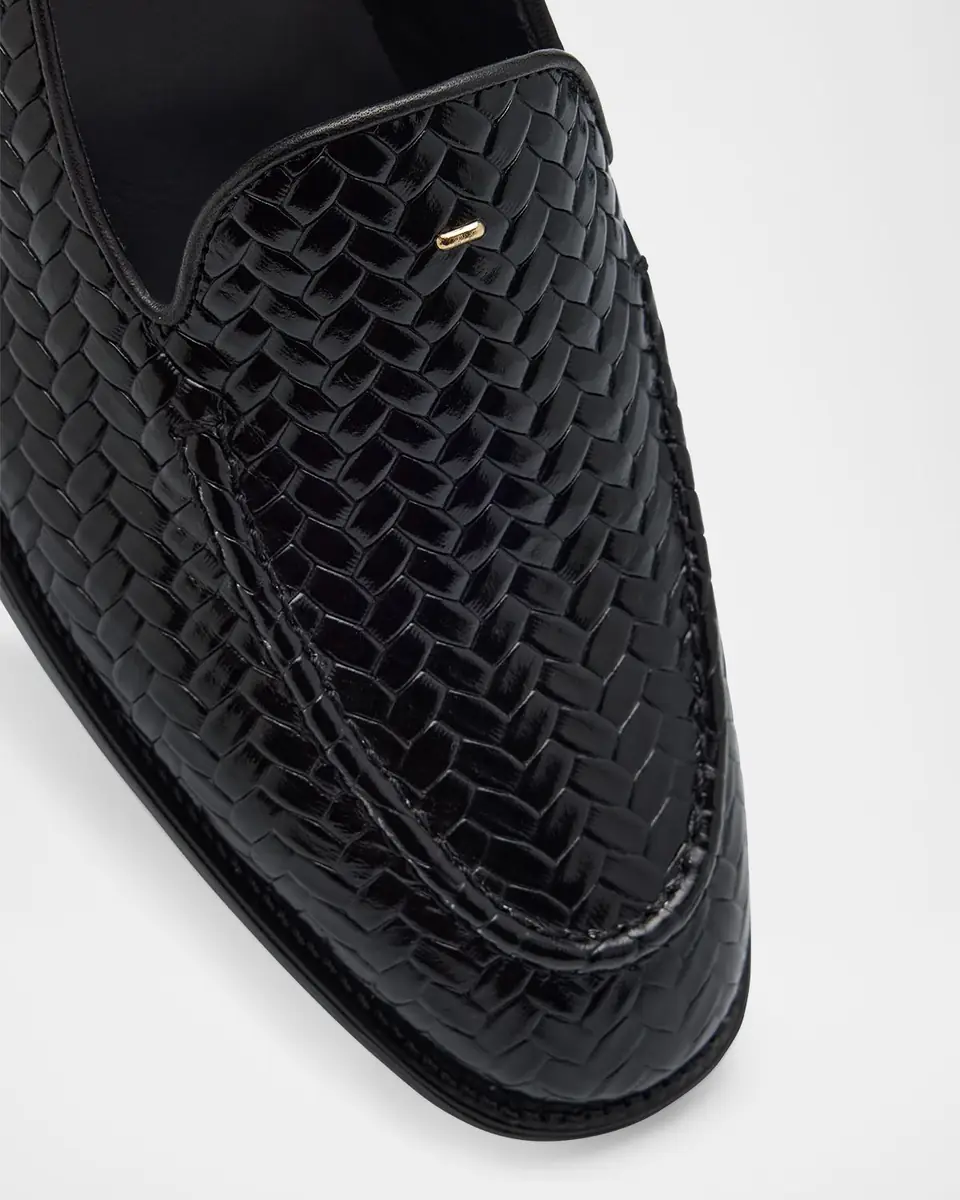 Giuseppe Zanotti Men's Sorrento 15 Woven Leather Loafers | Thumbnail 3