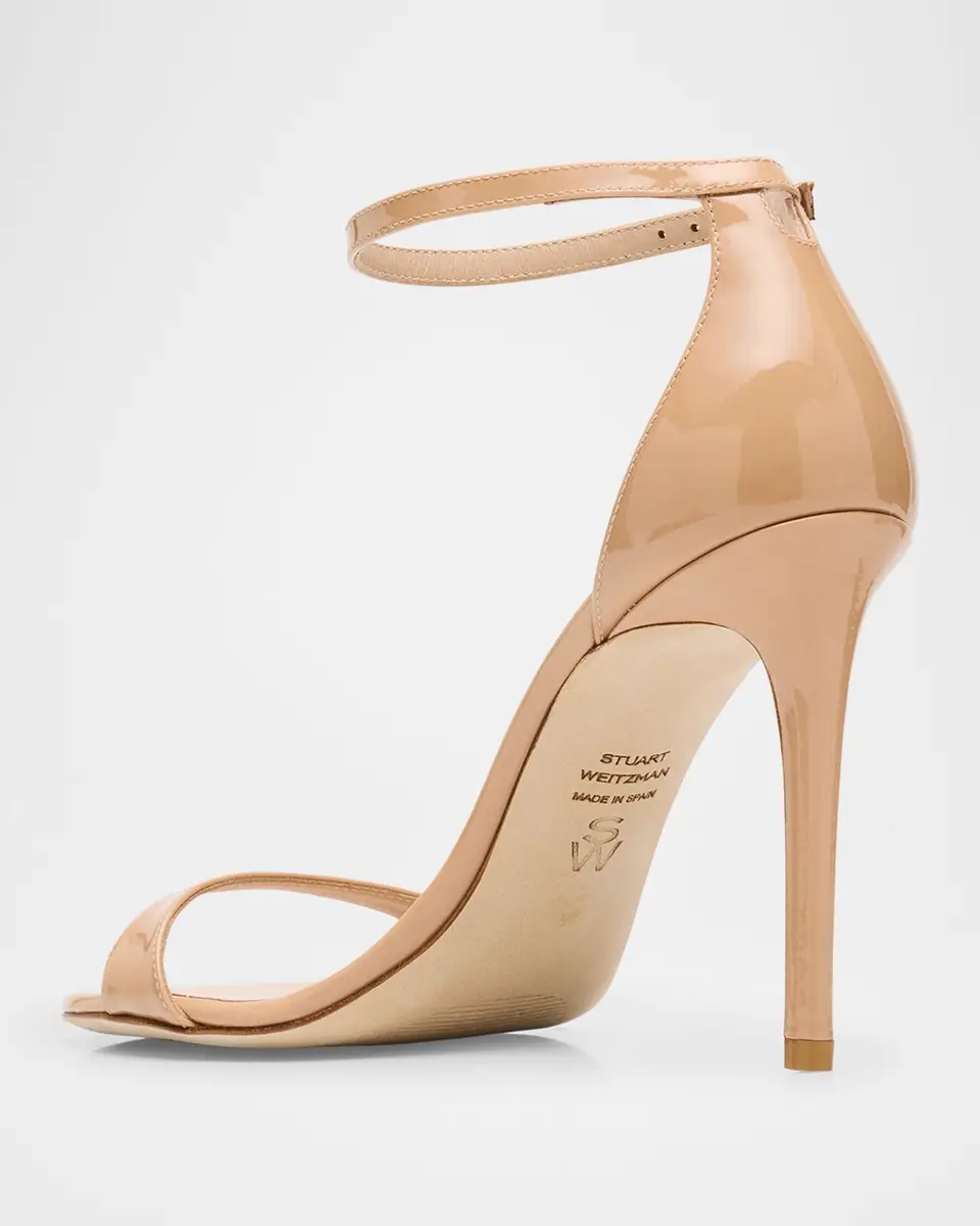 Stuart Weitzman Nudist II Patent Ankle-Strap Sandals | Thumbnail 4 Stuart Weitzman Nudist II Patent Ankle-Strap Sandals | Thumbnail 4