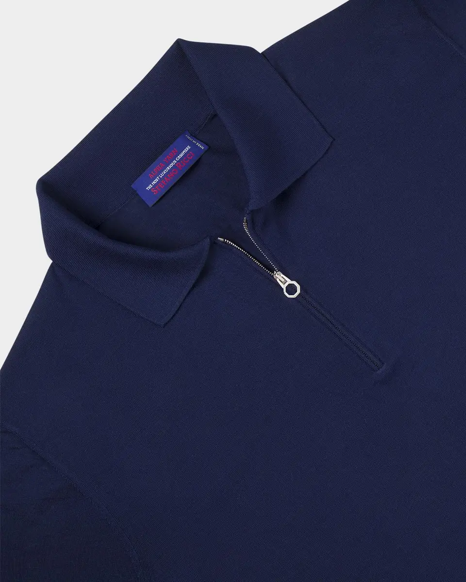 Stefano Ricci Men's Quarter-Zip Short-Sleeve Polo Sweater | Thumbnail 3