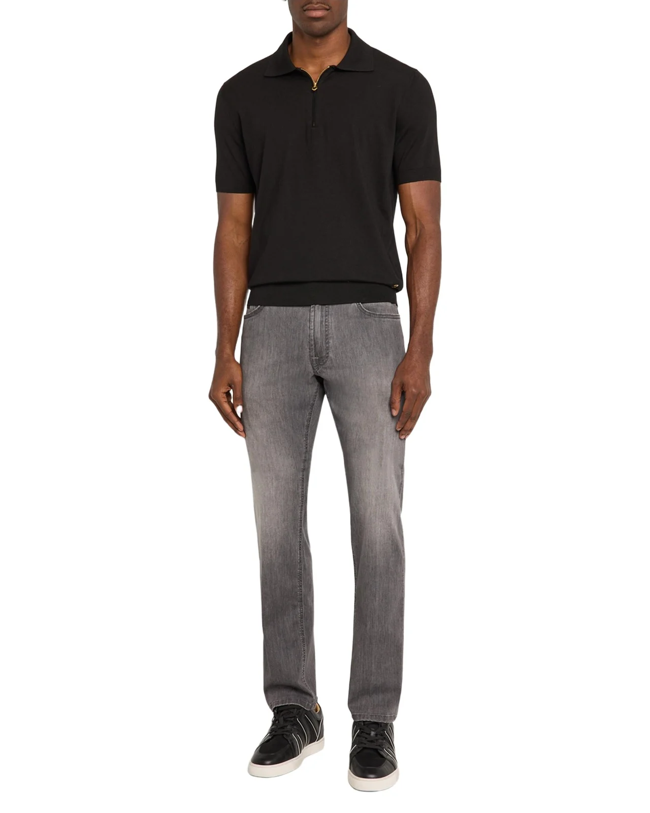 Stefano Ricci Men's Quarter-Zip Short-Sleeve Polo Sweater