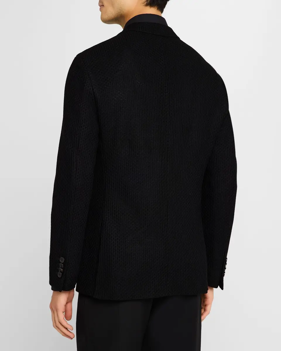 Etro Men's Basic Textured Blazer | Thumbnail 3 Etro Men's Basic Textured Blazer | Thumbnail 3