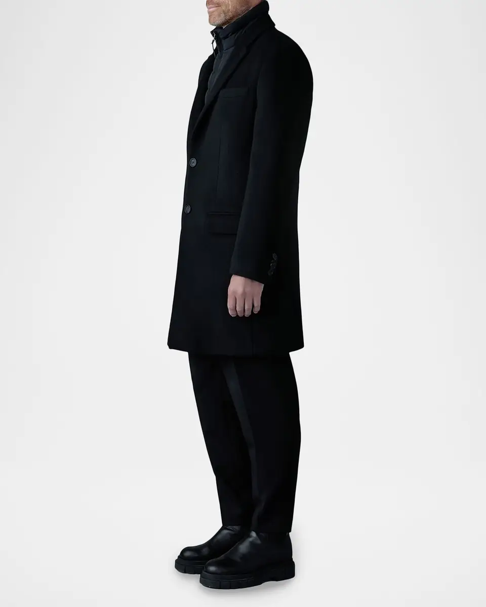 Mackage Men's Wool Topcoat with Removable Down Bib | Thumbnail 4