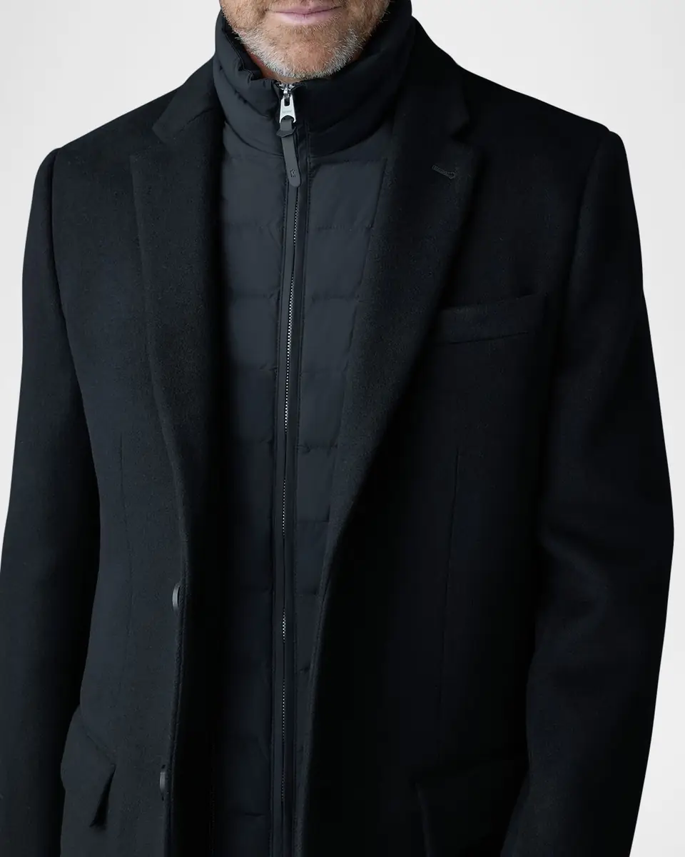 Mackage Men's Wool Topcoat with Removable Down Bib | Thumbnail 5