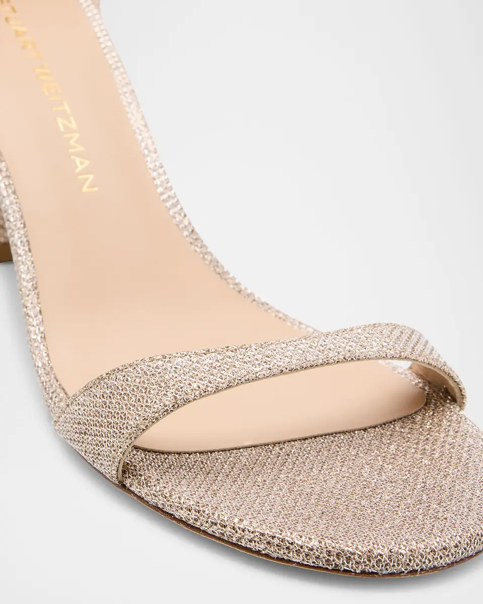 Stuart Weitzman Nudist 75mm Metallic Block Sandals | Thumbnail 5