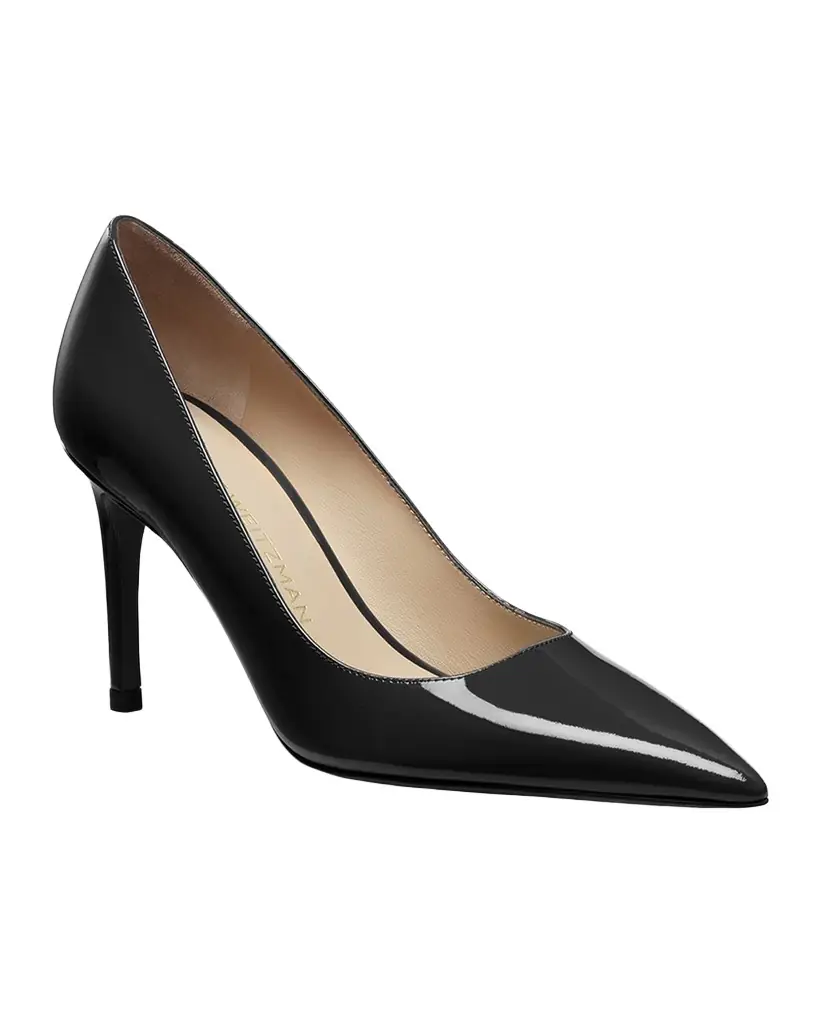 Stuart Weitzman 8mm Stuart Power Patent Leather Pumps | Image 1 Stuart Weitzman 8mm Stuart Power Patent Leather Pumps | Image 1