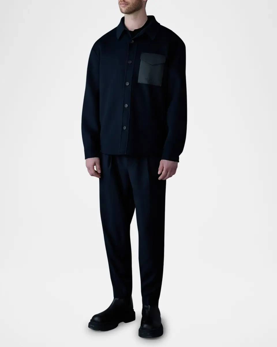 Mackage Men's Emmanuel Double-Face Wool Overshirt | Thumbnail 2 Mackage Men's Emmanuel Double-Face Wool Overshirt | Thumbnail 2