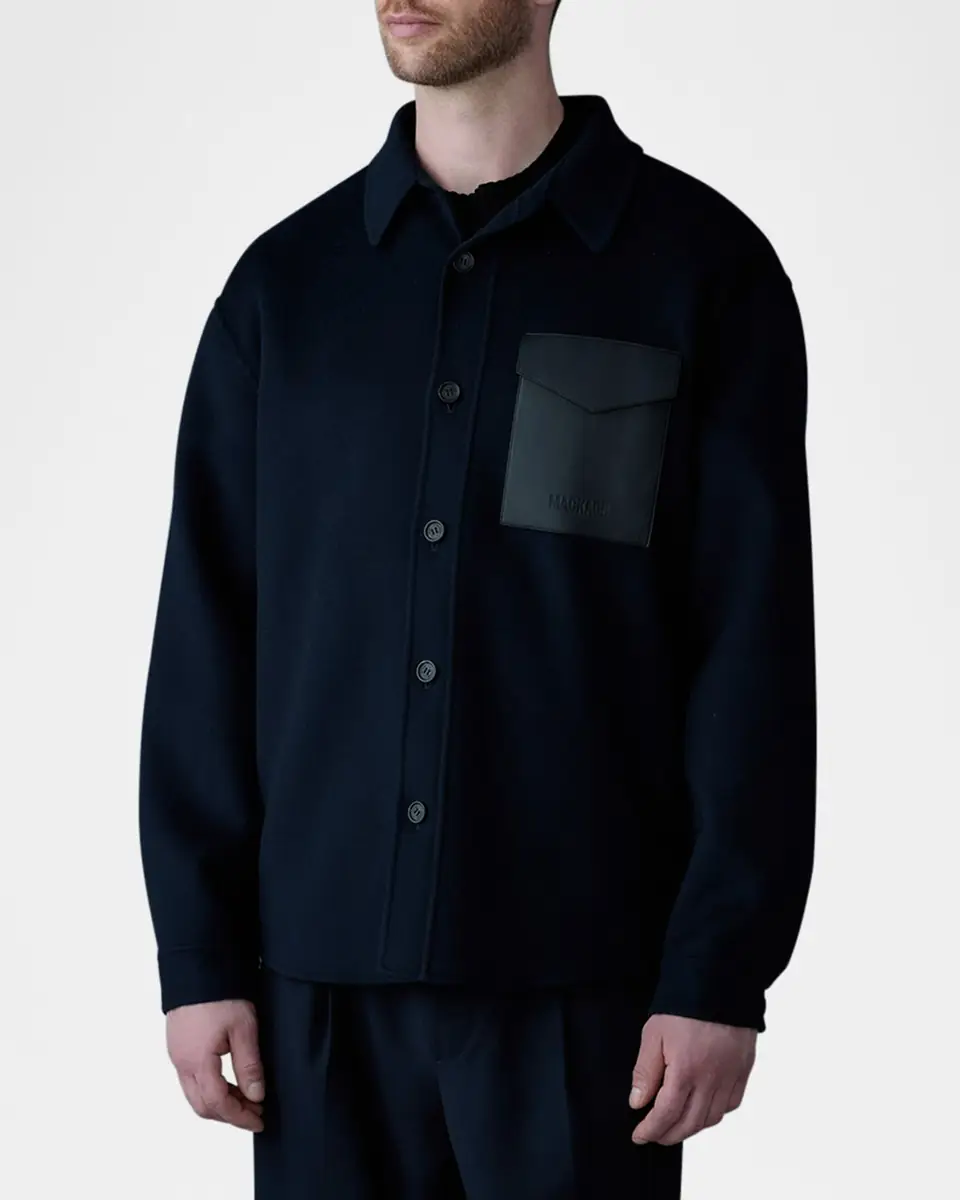 Mackage Men's Emmanuel Double-Face Wool Overshirt | Thumbnail 4 Mackage Men's Emmanuel Double-Face Wool Overshirt | Thumbnail 4