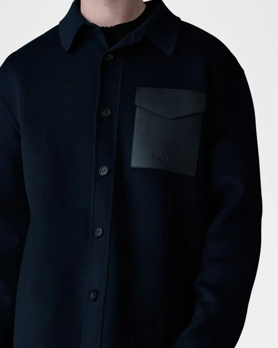 Mackage Men's Emmanuel Double-Face Wool Overshirt | Thumbnail 5 Mackage Men's Emmanuel Double-Face Wool Overshirt | Thumbnail 5