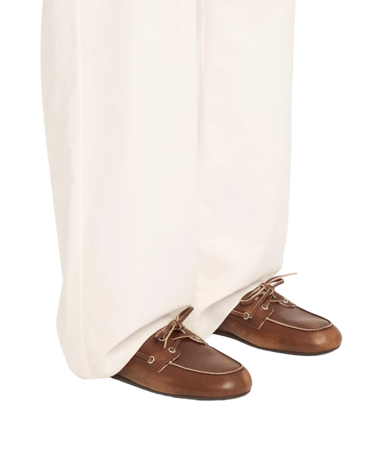 Leather Lace-Up Moccasins Leather Lace-Up Moccasins