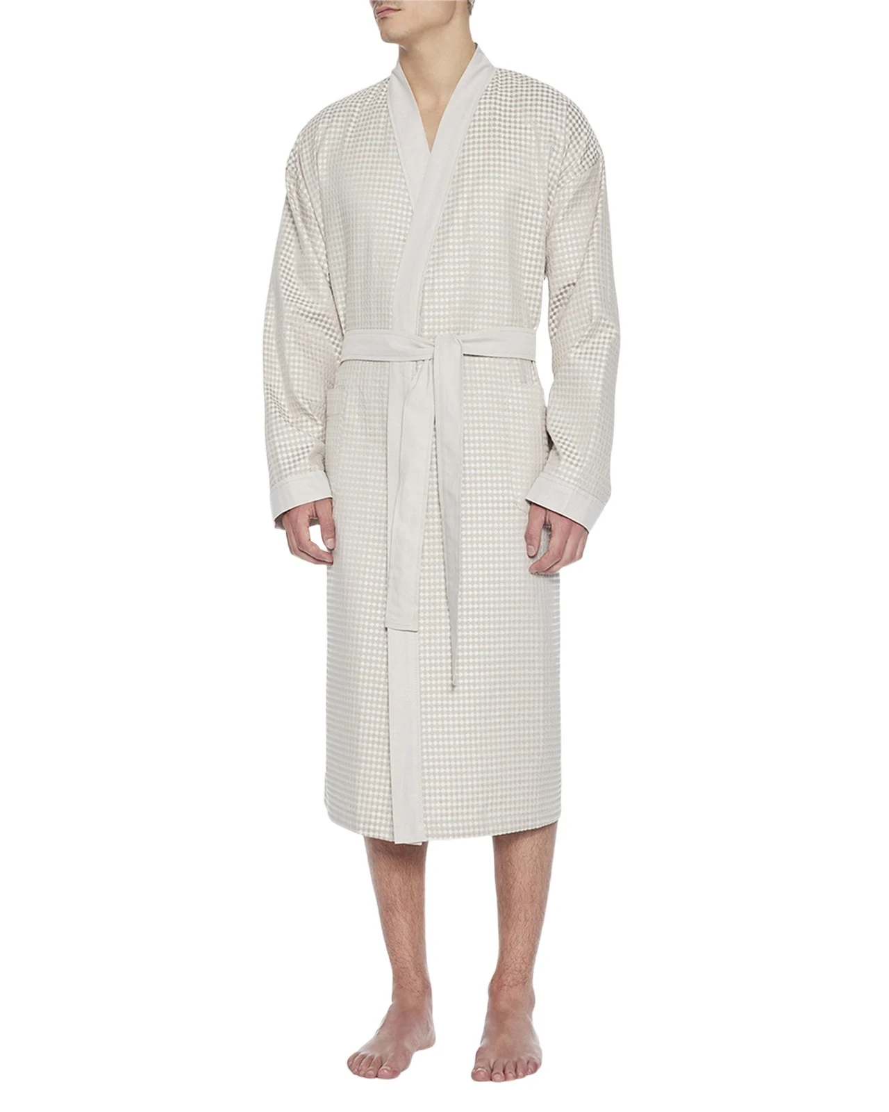 Majestic International Men's La Paz Woven Waffle Knit Robe
