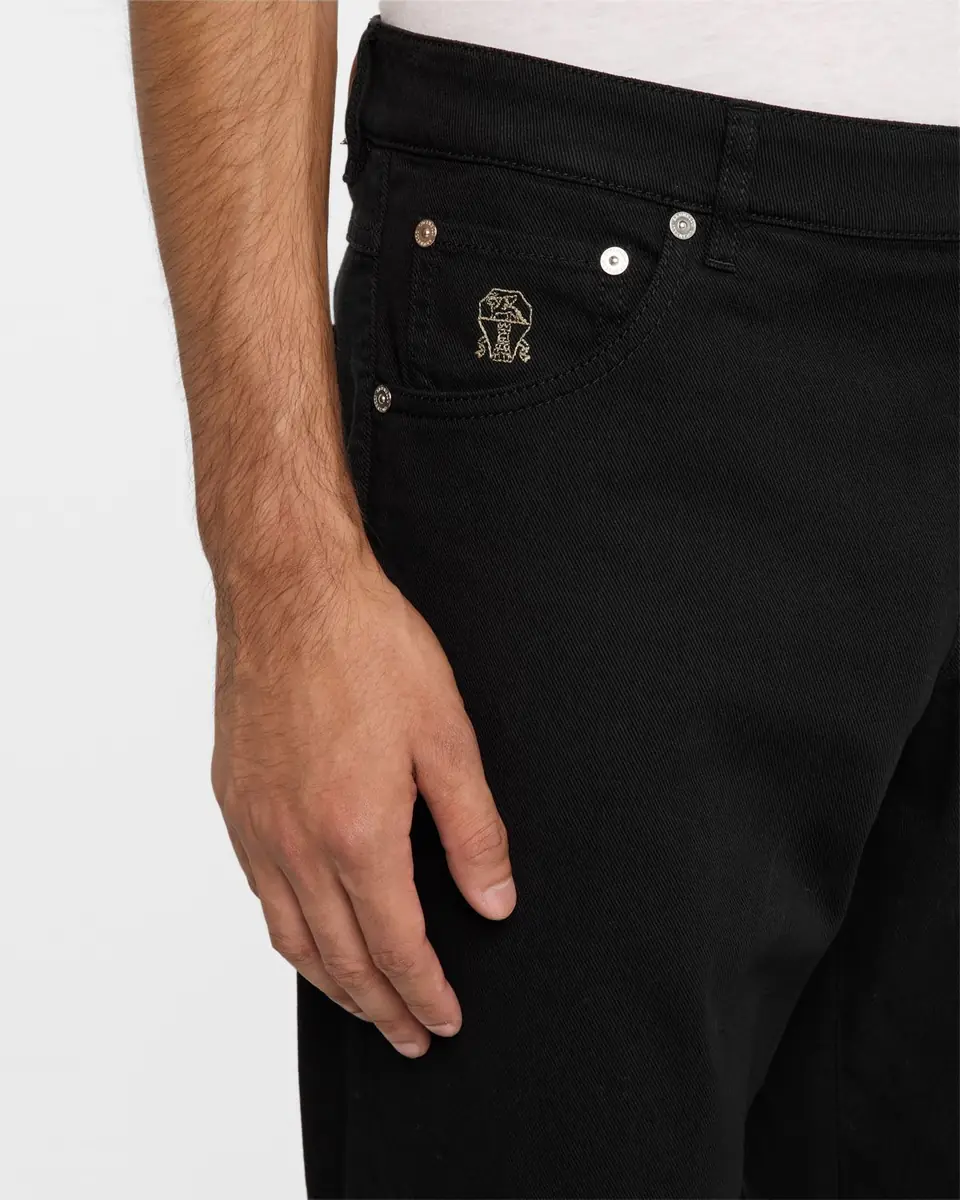 Brunello Cucinelli Men's Bull Denim Skinny-Fit Pants | Thumbnail 5 Brunello Cucinelli Men's Bull Denim Skinny-Fit Pants | Thumbnail 5