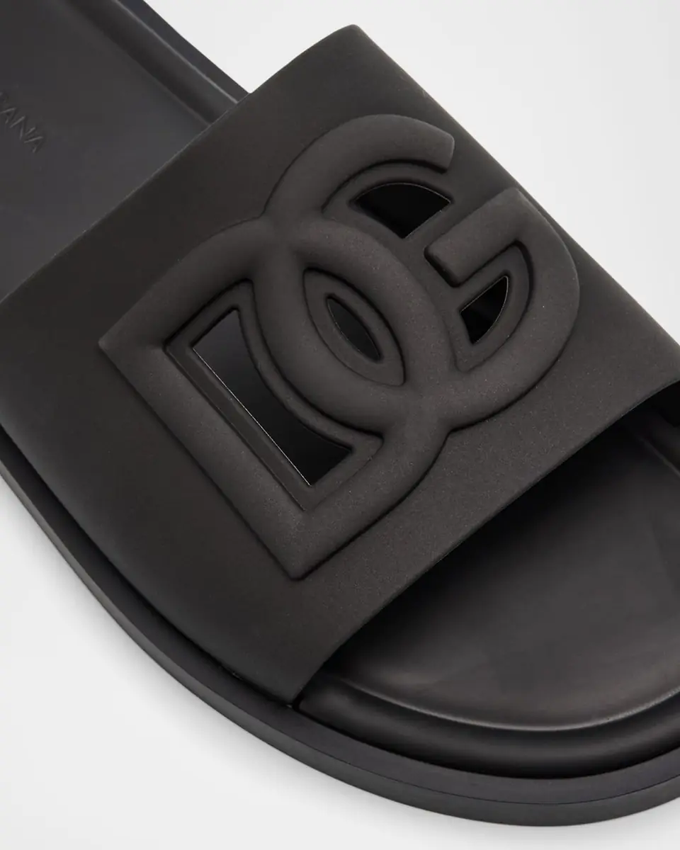 Dolce & Gabbana Men's Rubber Beachwear Pool Slides | Thumbnail 5 Dolce & Gabbana Men's Rubber Beachwear Pool Slides | Thumbnail 5