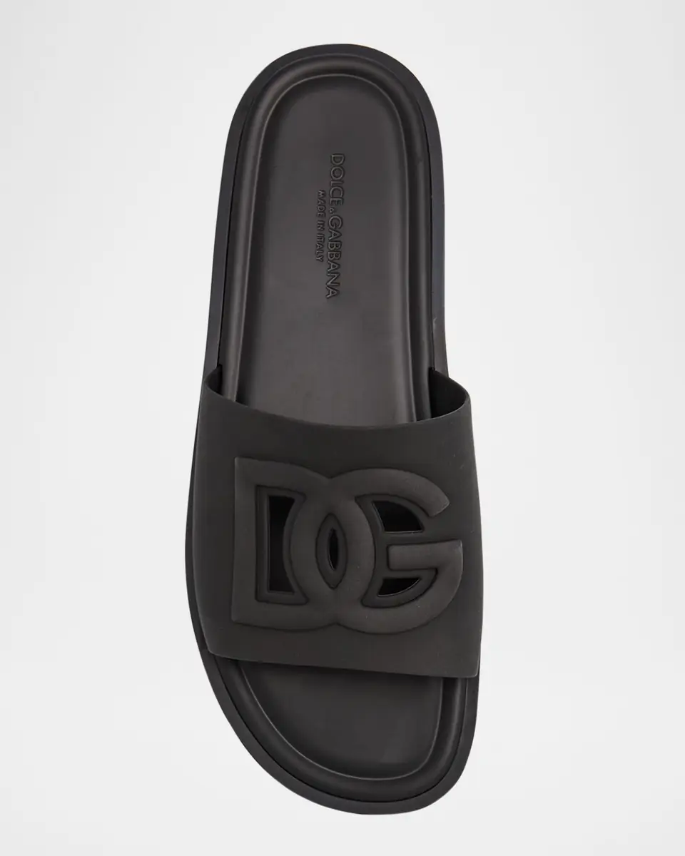 Dolce & Gabbana Men's Rubber Beachwear Pool Slides | Thumbnail 6 Dolce & Gabbana Men's Rubber Beachwear Pool Slides | Thumbnail 6