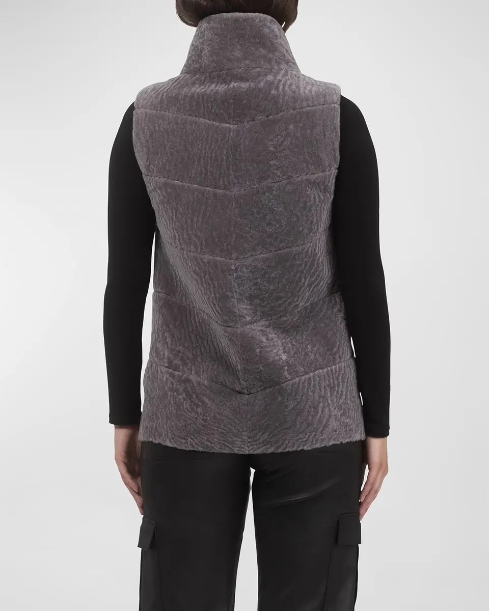 Gorski Reversible Textured Lamb Shearling Vest | Thumbnail 6 Gorski Reversible Textured Lamb Shearling Vest | Thumbnail 6