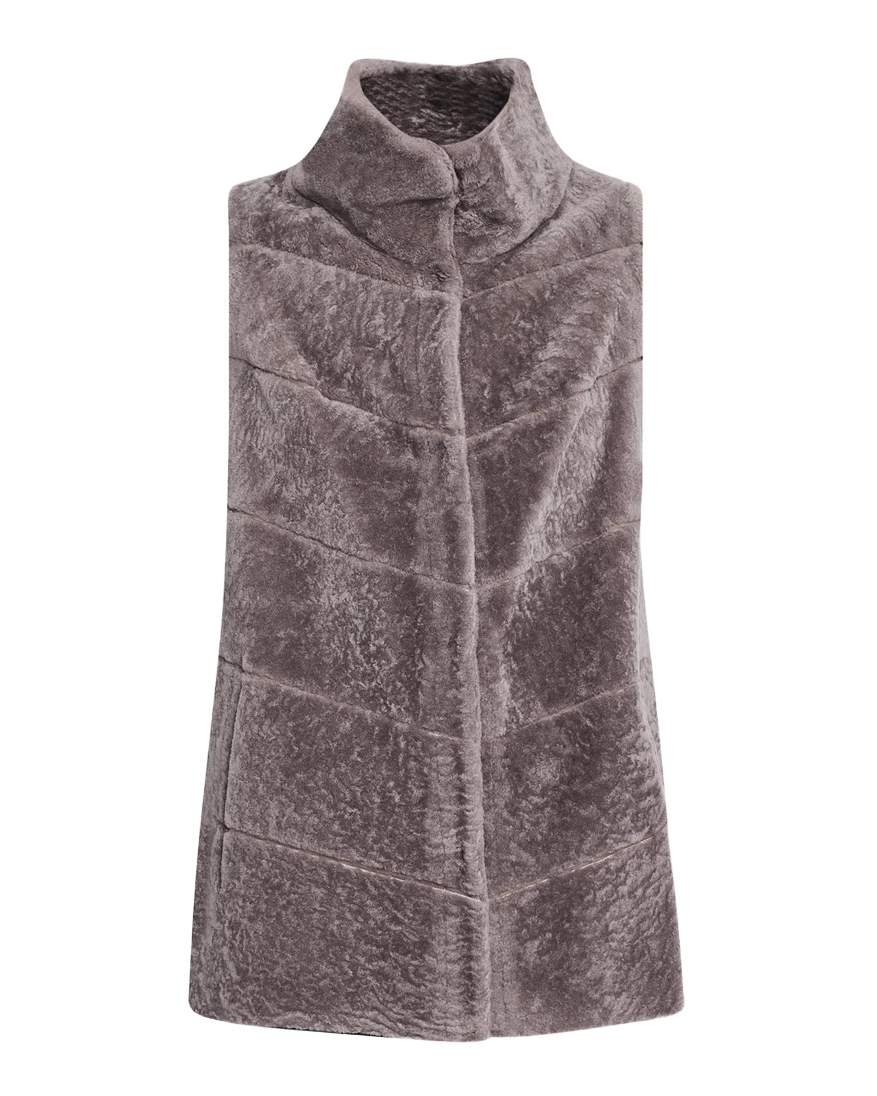 Gorski Reversible Textured Lamb Shearling Vest
