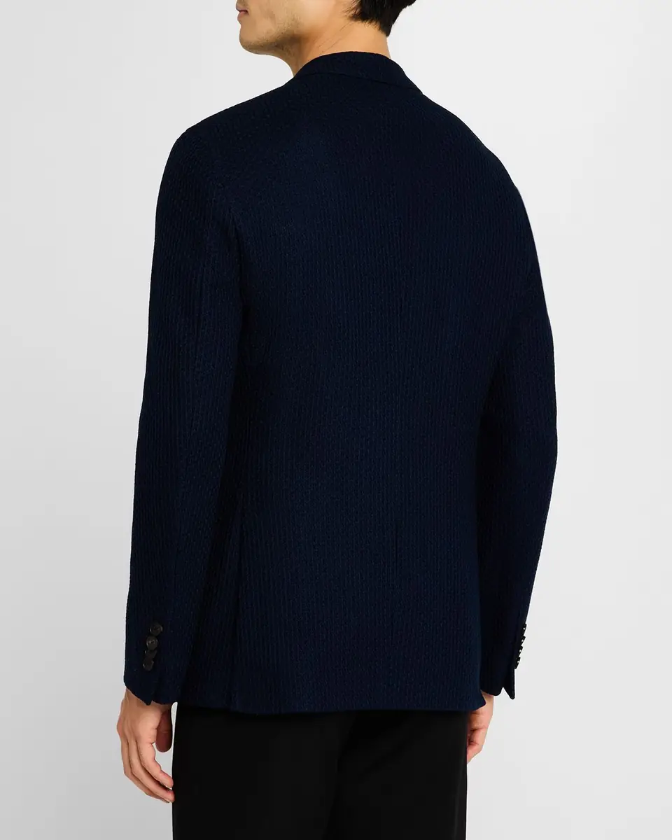 Etro Men's Basic Textured Blazer | Thumbnail 3 Etro Men's Basic Textured Blazer | Thumbnail 3