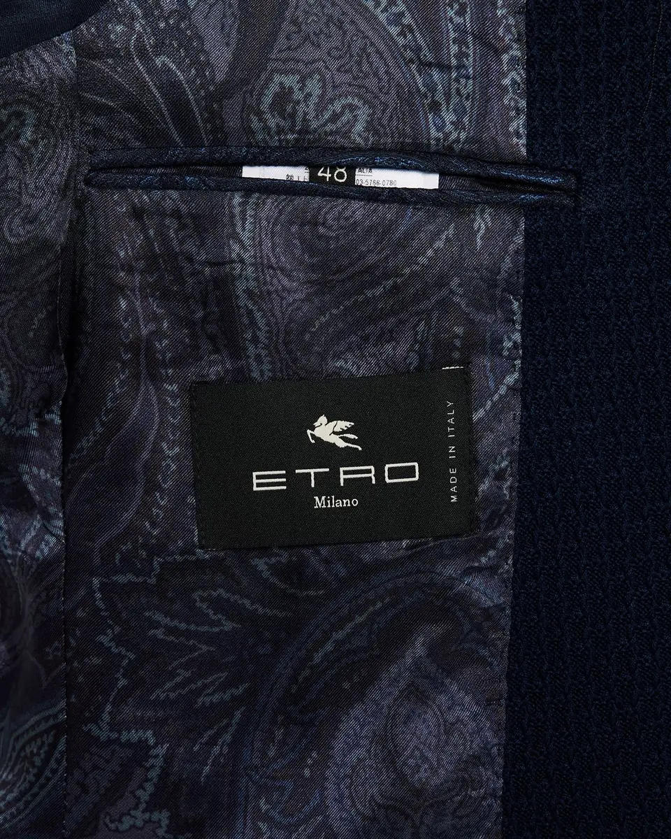 Etro Men's Basic Textured Blazer | Thumbnail 6 Etro Men's Basic Textured Blazer | Thumbnail 6