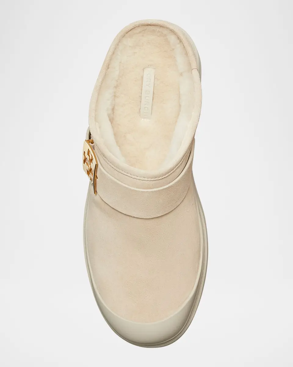 Tory Burch Mellow Suede Shearling Buckle Platform Loafer Mules | Thumbnail 4 Tory Burch Mellow Suede Shearling Buckle Platform Loafer Mules | Thumbnail 4