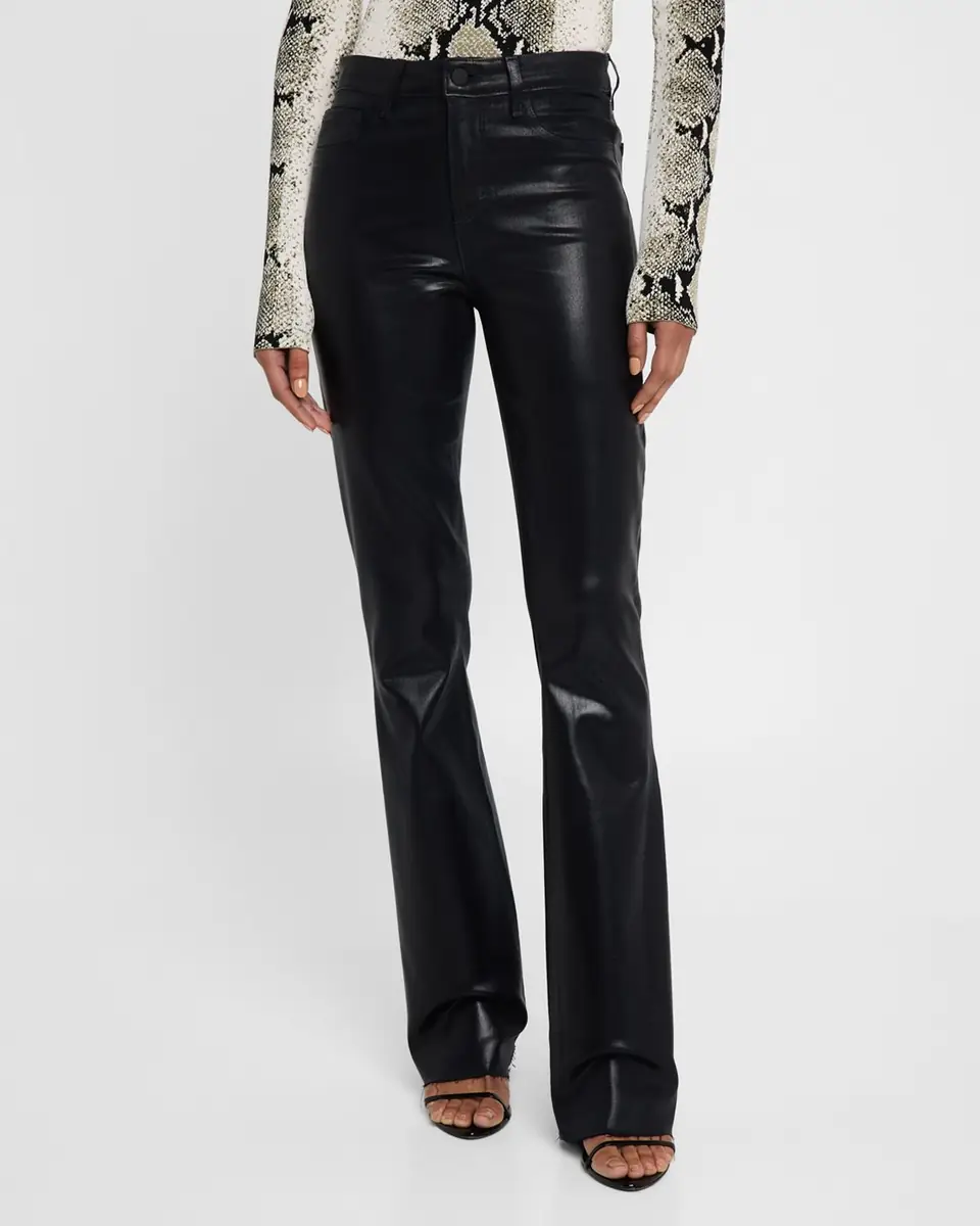 L'Agence Ruth High-Rise Coated Straight Jeans | Thumbnail 4