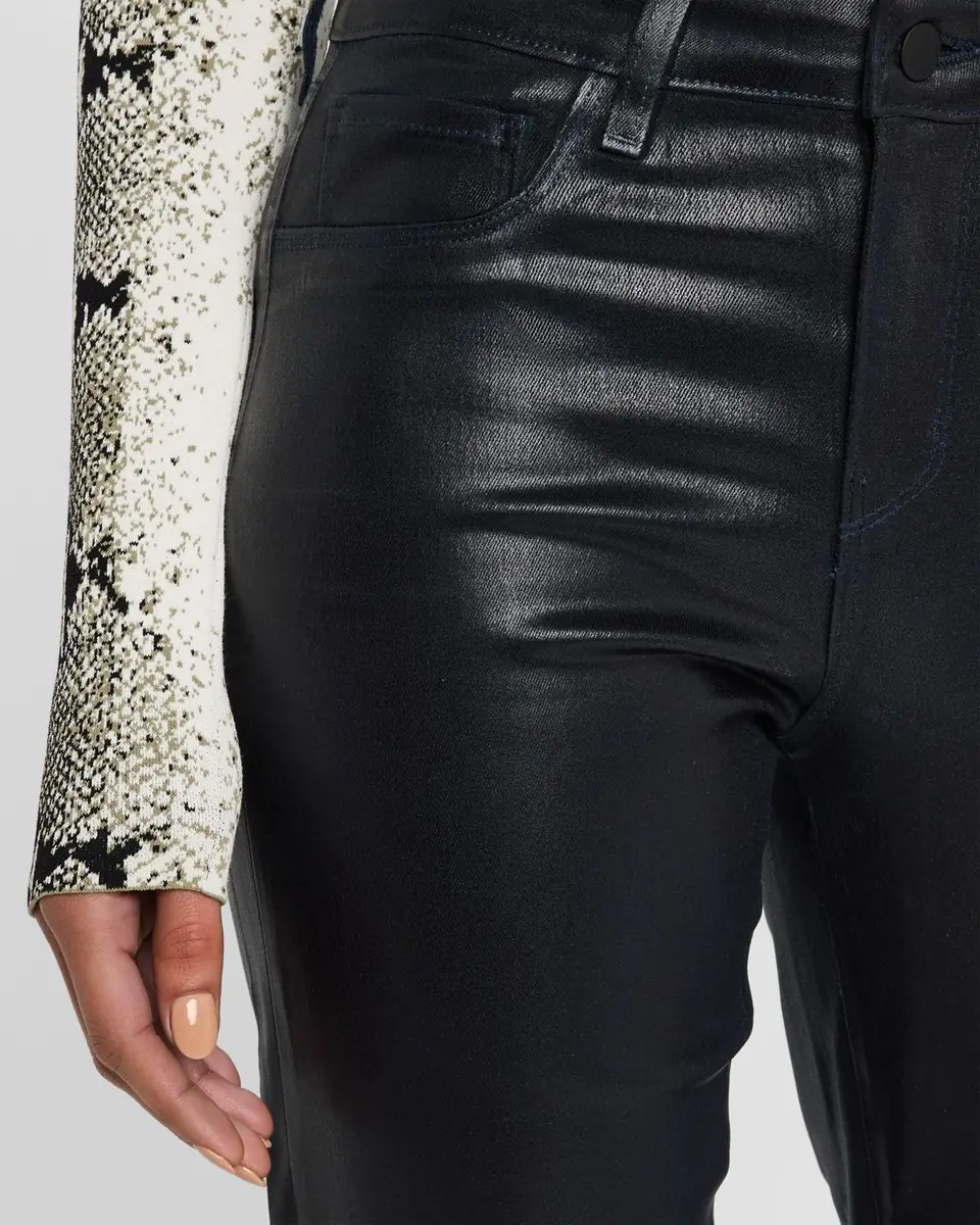 L'Agence Ruth High-Rise Coated Straight Jeans | Thumbnail 5