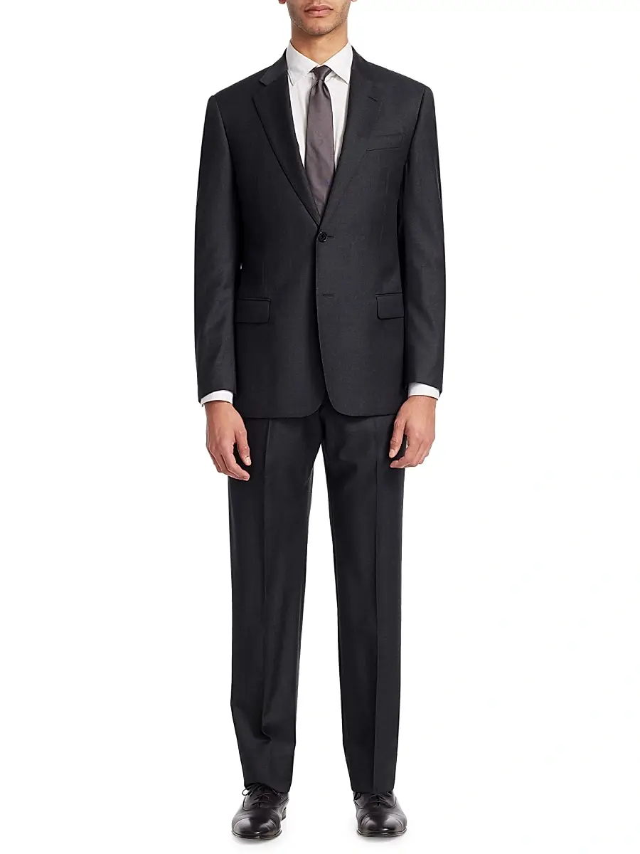 Emporio Armani Men's G-Line Super 130s Wool Two-Button Slim-Fit Suit | Thumbnail 2 Emporio Armani Men's G-Line Super 130s Wool Two-Button Slim-Fit Suit | Thumbnail 2