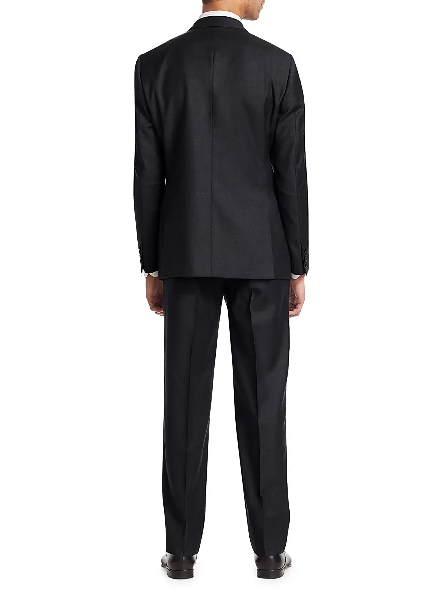 Emporio Armani Men's G-Line Super 130s Wool Two-Button Slim-Fit Suit | Thumbnail 4 Emporio Armani Men's G-Line Super 130s Wool Two-Button Slim-Fit Suit | Thumbnail 4