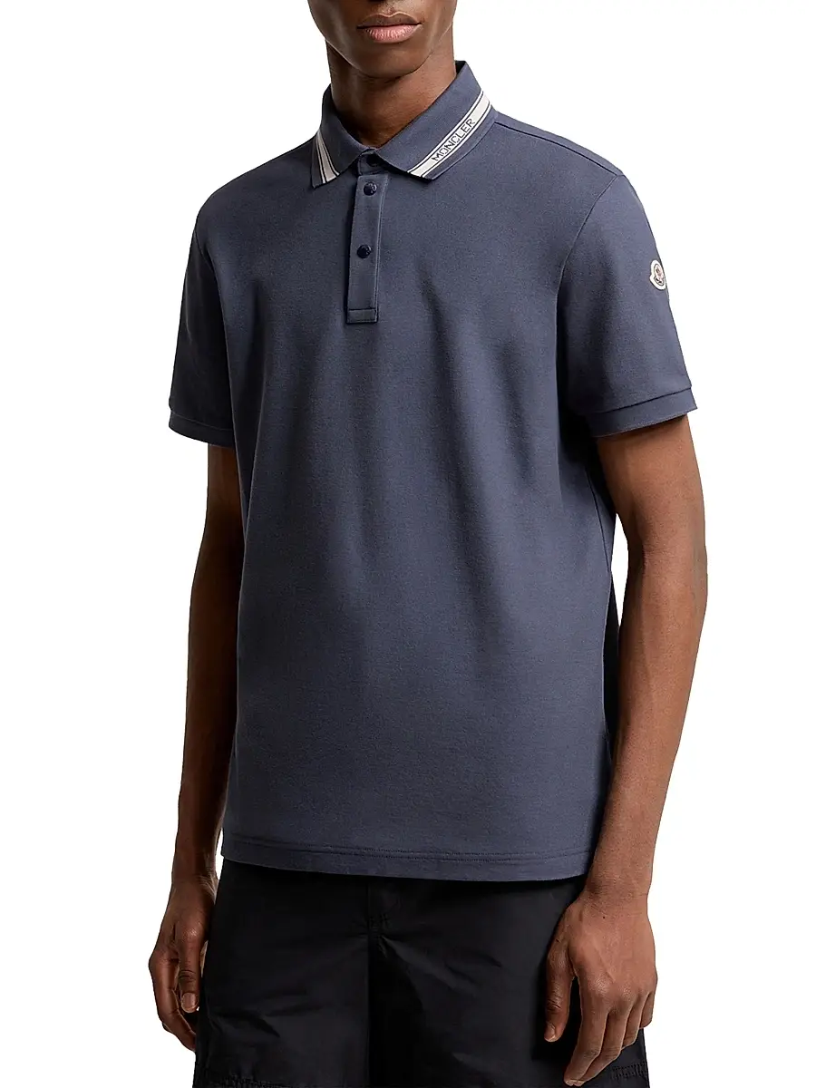 Moncler Men's Polo Shirt in Cotton Piquet | Thumbnail 2 Moncler Men's Polo Shirt in Cotton Piquet | Thumbnail 2