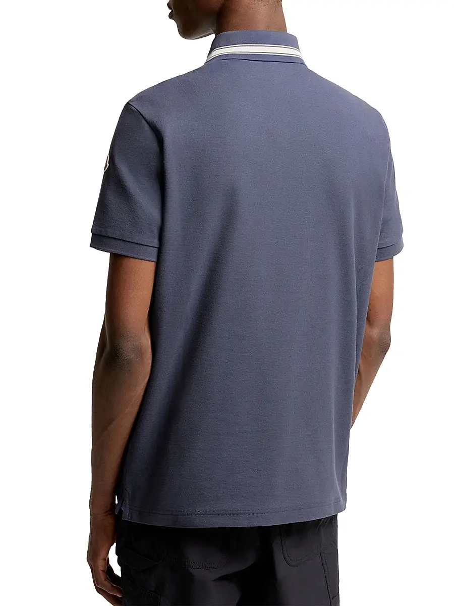 Moncler Men's Polo Shirt in Cotton Piquet | Thumbnail 3 Moncler Men's Polo Shirt in Cotton Piquet | Thumbnail 3