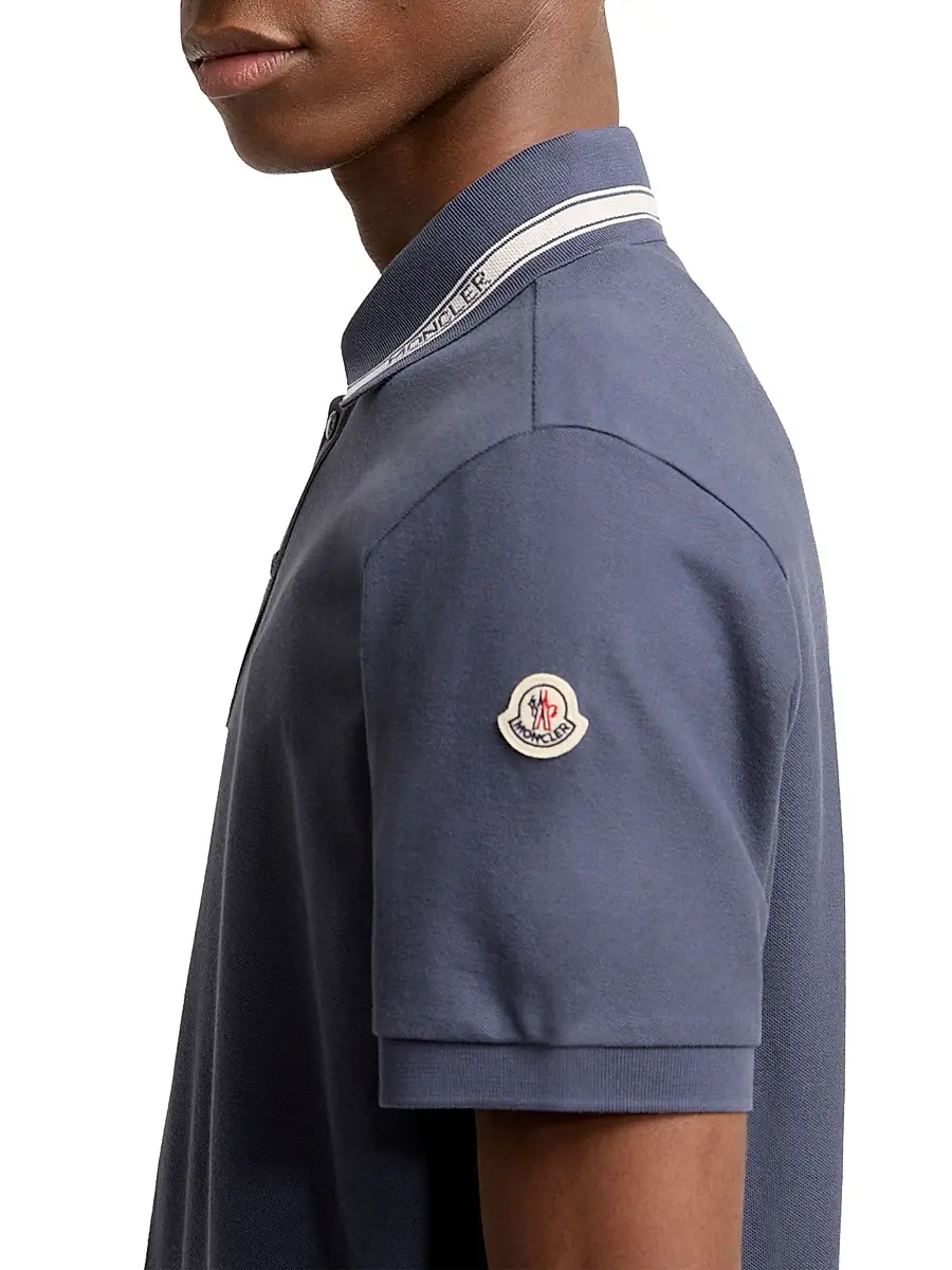 Moncler Men's Polo Shirt in Cotton Piquet | Thumbnail 4 Moncler Men's Polo Shirt in Cotton Piquet | Thumbnail 4
