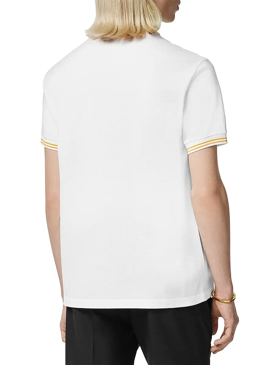 Versace Men's Medusa Pop Piqué Polo | Thumbnail 5 Versace Men's Medusa Pop Piqué Polo | Thumbnail 5