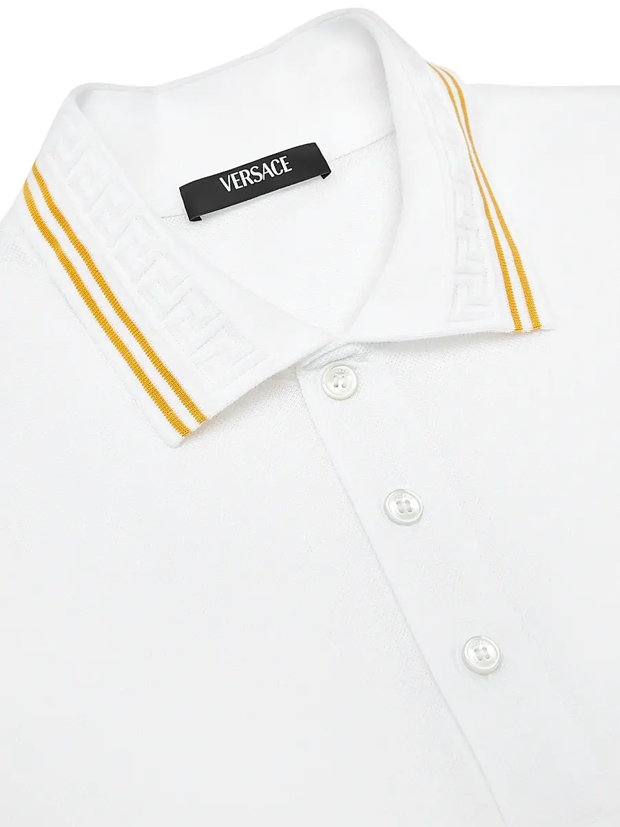 Versace Men's Medusa Pop Piqué Polo | Thumbnail 6 Versace Men's Medusa Pop Piqué Polo | Thumbnail 6