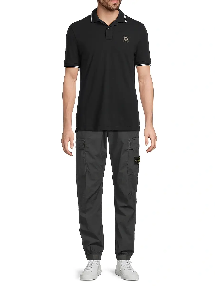 Stone Island Men's Stretch-Cotton Polo Shirt | Thumbnail 2 Stone Island Men's Stretch-Cotton Polo Shirt | Thumbnail 2